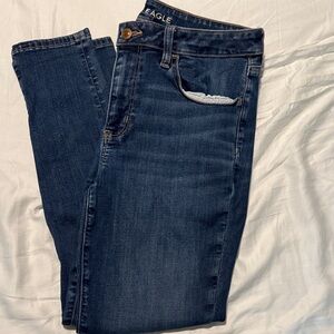 American Eagle Dark Wash Jeggings 12 Short